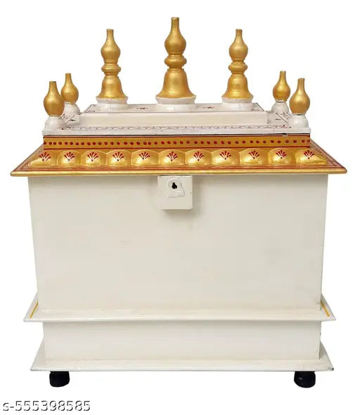 Indian Wood Arts Wall Mounted Wooden Temple – Perfect for Daily Worship at Home