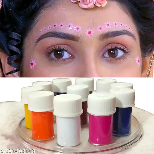 PLENTEOUS Liquid Kumkum Bindi Sindoor Tikali – 11 Multicolour Shades for Girls, Ladies & Women – Perfect for Festivals, Weddings, Traditional & Daily Wear (Pack of 1)
