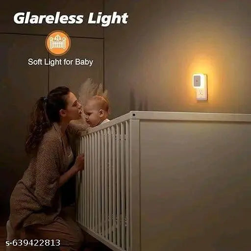 Night Lamp Sensor Led Light with Plug Type, 0.5w Plug in Automatic Smart Sensor, Night Lamp (Pack of 2)