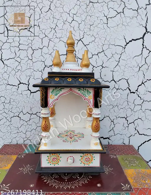 Indian Wood Arts Home Temple, Wooden Temple, Pooja Mandir for Home