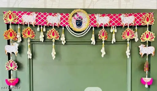 Handicraft Hangings toran for Decoration/ Floral Wall Hangings for Temple Decor | Pooja Room Decoration Items Toran for Home Decor.