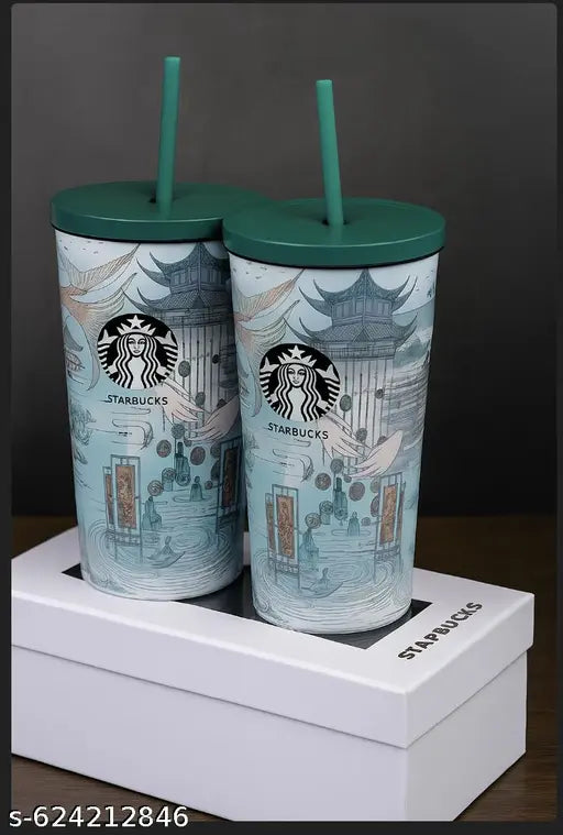 THE MIILION DOLLAR ACE Starbucks Coffee Tumbler For Teenagers & Adults WHITE PRINTED