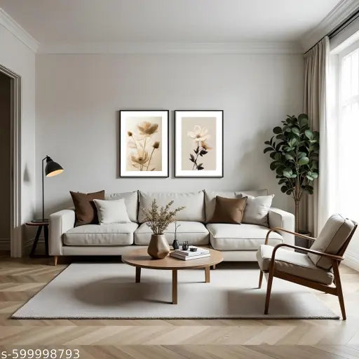 Flower Wall Painting For living Room Bedroom Decoration Premium Art Framed Wall  Painting With Frame For Home Decor