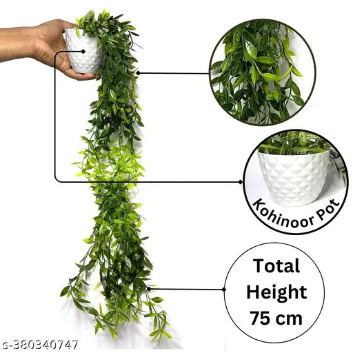 AKP Artificial Plant Creeper With Pot For Home and office Decor ( height 75cm)