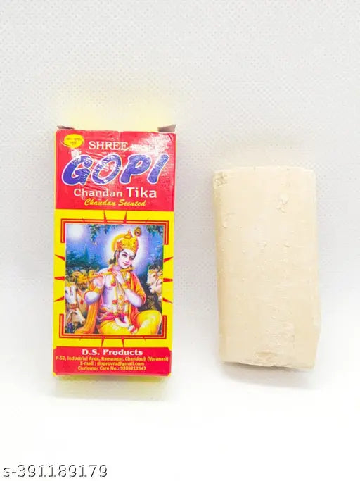 KRIDDHA shri kashi scented white gopi chandan for devotees//pure original chandan
