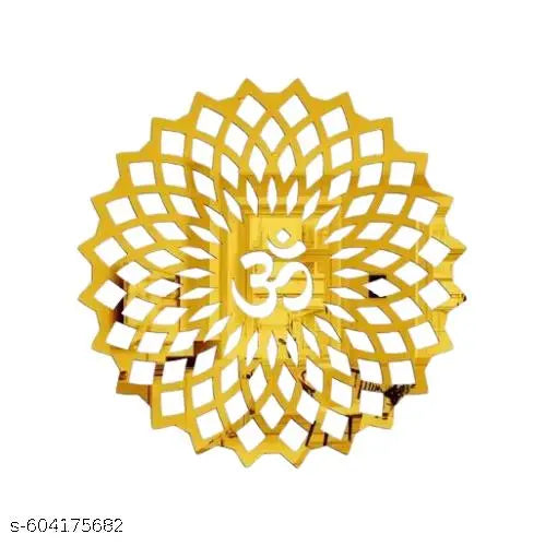 Wooden Om Wall Art Mandala Sacred Geometry Decor || Laser Cut Om Mandala Wall Hanging for Meditation Room || Spiritual Mandala Wall Decor with Om Symbol, Meditation Gift