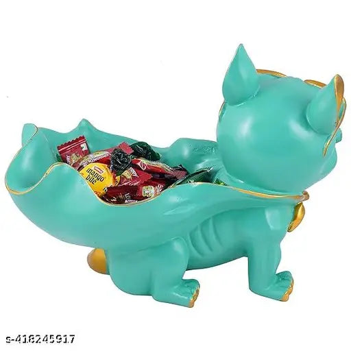 DAY CREATION Cool Dog Showpiece for Home Shelves Decor Item, Home Kitchen Decor, Best for Put Any Type Products E.g Key, Mobile Phone, Wallets, Optical, Earphone, Watches,etc. (Multicolor)