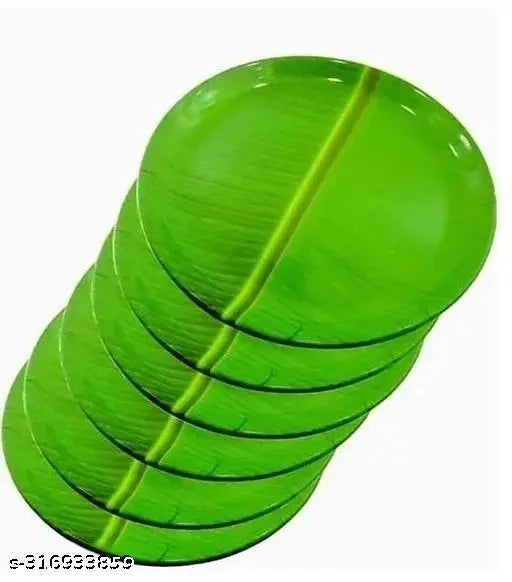 DRIZLING 10 inch Melamine Banana Design Dinner Plates/Lunch Plates/ Party Plates, Plates set of 6 pcs [Full Plates].