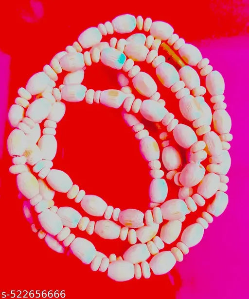 Tulsi Mala - ( 35 inch ) Damru/Mridang shape,  Tulsi Beads