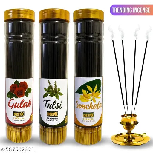 Long Lasting Black Agarbatti | Black Fragrance Agarbatti | Charcoal Free Black Agarbatti | Handmade Black Incense | Natural Black Agarbatti | 100gm Black Incense Bottle | 3 Bottle Black Agarbatti | Bulk Black Incense Pack | Black Agarbatti Combo Pack | Bl