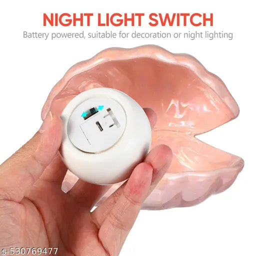 Shell Lamp Pearl Shell Night Lamp Shell Pearl Light LED Accent Lamp for Home Decor Bedroom Living Room Decoration Night Light for Kids Room Clamshell Portable Lights