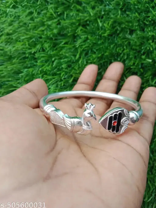 UNISEX SILVER PEACOCK VEL KAPPU