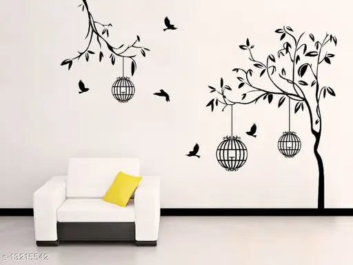 Walltech Free Bird Case Black Wall Sticker