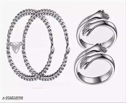 Double Line 2Pcs Magnetic Couple Bracelets: