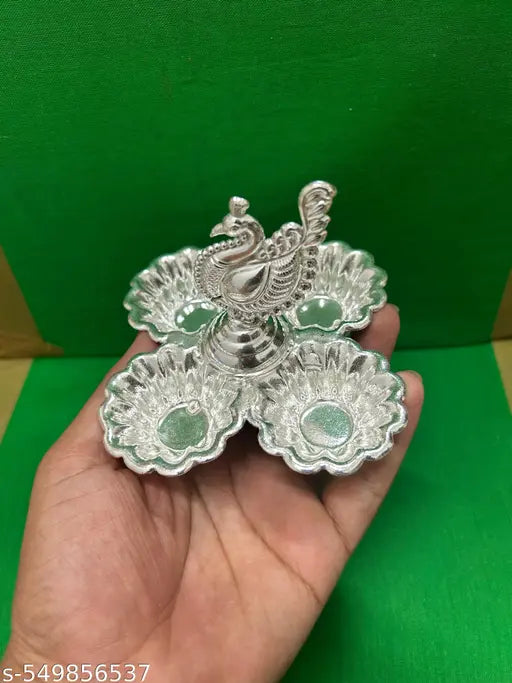 German Silver Panchapali 4 Bowl | Chowpala | Chowpali | Panchwala | Haldi Kumkum Holder 4 Bowl