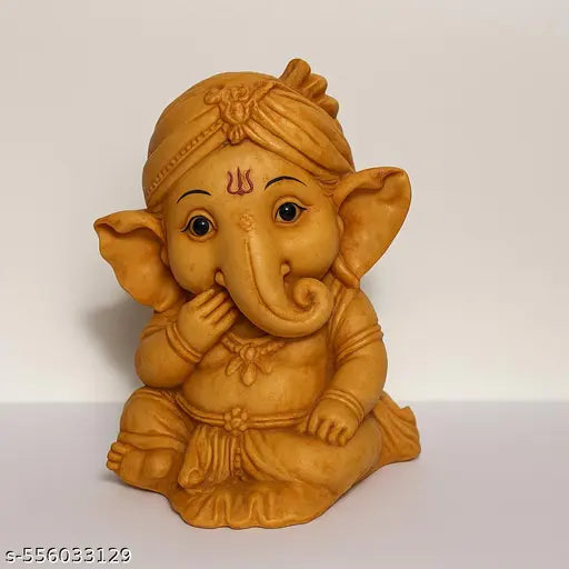 "Handcrafted Baby Ganesha Idol for Home Decor | Resin Ganpati Murti for Pooja & Gift Purpose"
