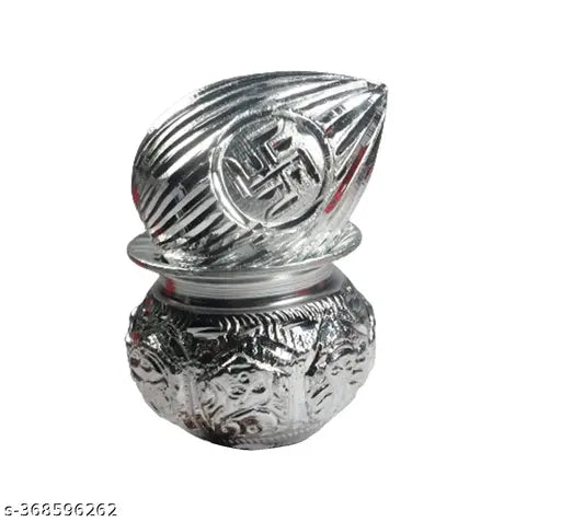 riddhi siddhi Kalash (Purna kumbha) with Coconut for Wealth and Prosperity, Home and Office Decoration, Gift Purposes – Used in Temples, Pooja ghar, and Shops