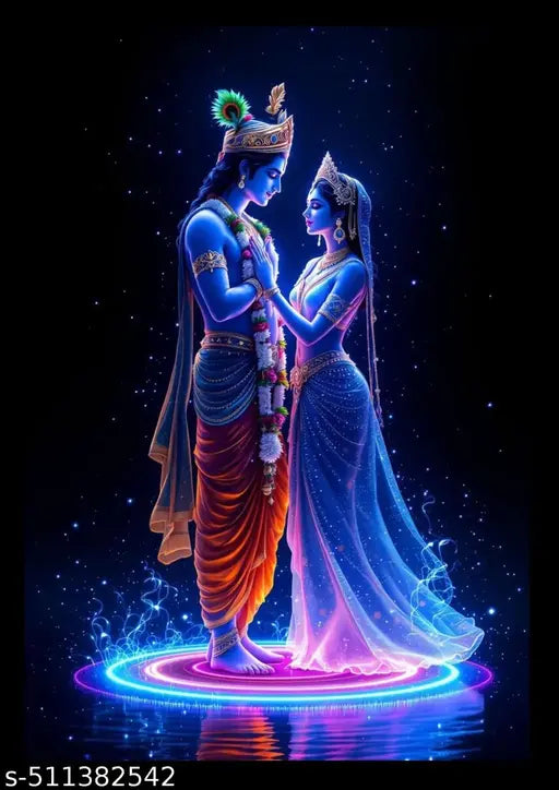 Radha Krishna Photo Frame | radha krishna frame | radha krishna idol | radha krishna photo frame for wall decoration (12X9) INCH)