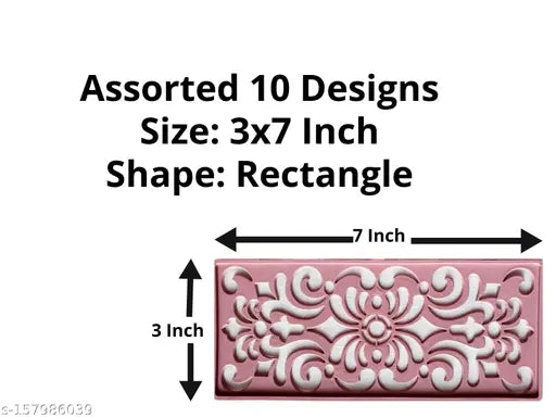 Artonezt Ready to Draw Rangoli Making Stencils for Navratri Pongal Diwali Pooja Mandir Floor Decoration (Size 4x4 inches) + (Size 3x7 inches) + (Size 3x3 inches) - Set of 28 DIY Rangoli Stencils