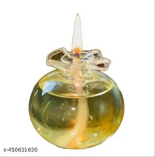 Ani Divine Borosilicate Glass Chambu Diya Enhance Your Space & Well-Being with Glass Diya for Diwali, Navratra