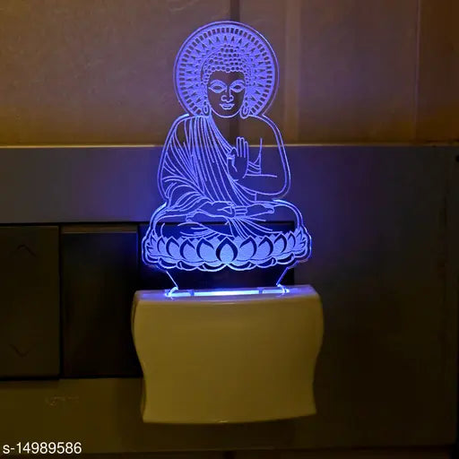 3D Illusion Effect Budha Bagwan Multi Colour LED Night Lamp