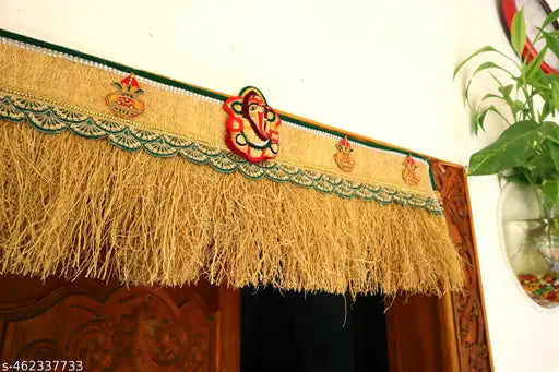 Handmade Vetiver Door Toran for Main Door & Pooja Room
