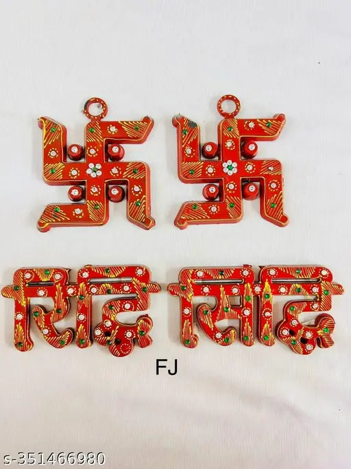Swastik & Ridhi Sidhi Self-Adhesive Door Decoration  For Wall Decorations