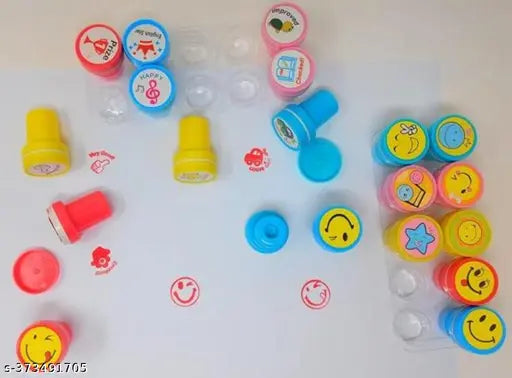 20 Piece Stamps for Kids Emoji and Motivation Reward Art Teachers Students Birthday Gift Craft Scrapbooking