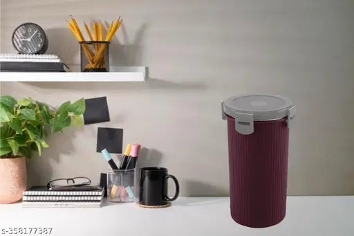 Nabhya Inner Steel & Outer Plastic Tumbler with  Air Tight Lid, Leak Proof Glass Tumbler for Office Gym Yoga Hiking Trekking Travel Home & Kitchen, 450ml (Maroon)