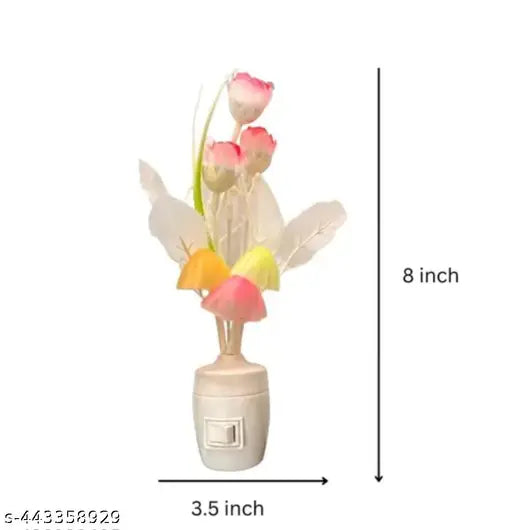 3D Mushroom Shape Colour Changing LED Night Light Lamp, with on-Off Switch Button (Pack off 1) (Design may be slightly different)