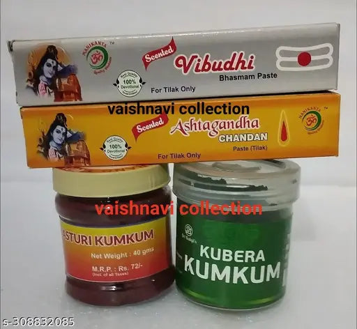 Ashtagandha, Vibudhi, Kasturi Kumkum,& kubera Kumkum......
