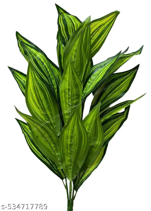 Artificial Croton Plant Ornamental Artificial Plant Pot, Natural Looking Indoor And Outdoor Plant For Interior Décor Home Décor Office Décor - 1 Pcs Without Pot (Green)