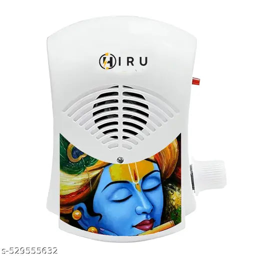 Electric Hindu Religious Continuous 35 In 1 Mantra Chanting Bell Spiritual Devotional Bell With Led Light Just Plug & Play White (Pack Of 1) Including Gayatri Mantra
