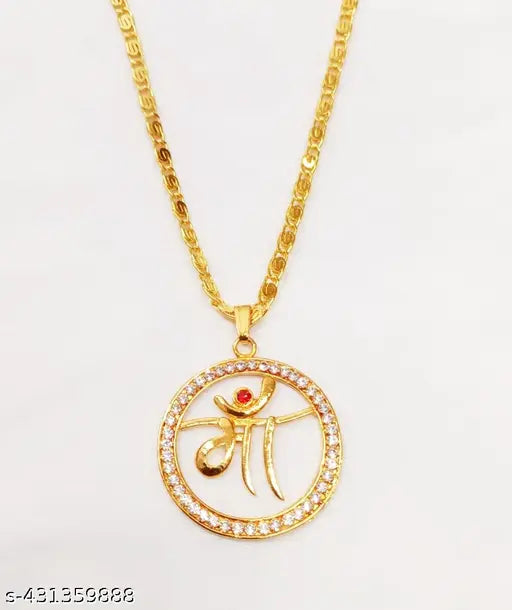 MAA LOCKET WITH GOLD   CHAIN