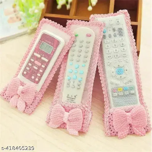 Tv Air Conditioning Remote Control Case Cover Lace Cover(pack of 3)
