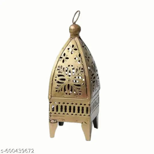 Iron T-Light Wall Tomb Hanging Candle Holder for Diwali, Birthday Decoration - Tealight Candle Stand kit with Antique Gold Finish