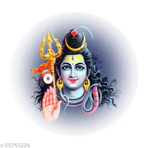 Beautiful decorative wall lord shiva karthika masam multicolor decorative wall sticker for wall decoration for home décor (pvc vinyl covering area )