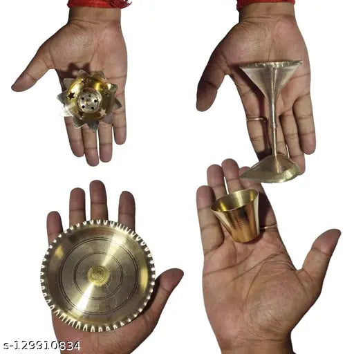Brass Pooja Thali Set | Complete Pooja Combo Set