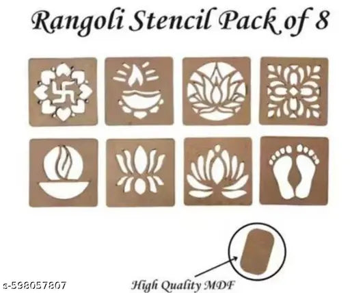 Rangoli 8 pices Rangoli 6/6 Size Modern Rangoli Diwali Festival Good Quality and Modern Rangoli