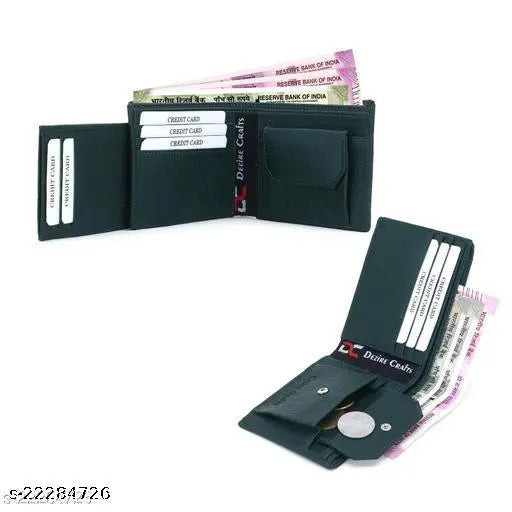 Stylish Men Green Two Fold Leather Wallets