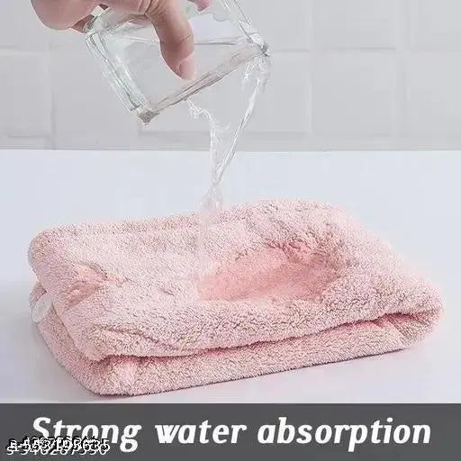 Hair Towel Turban Microfiber ' Hair Dry Towel Quick Dry Hair Had Trying Shower Head Towels Wrapped Bath Cap A Dryer Towel For Women Girl Wet/Long /Curly/Phick Hair Shower Cap Heavy Quality Hair Towel Pack Of 2 ( Random Colour)