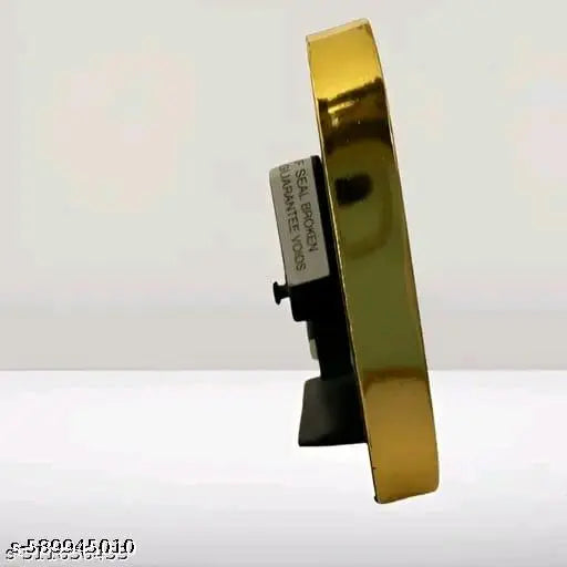 ALARM CLOCK ANALOG MINI TABLE CLOCK, SMALL TIMEPIECE FOR BEDROOM AND KITCHEN (COMBINATION OF BLACK & GOLDEN)