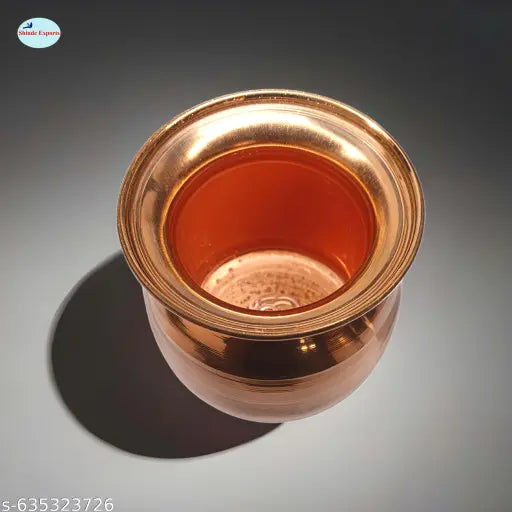 SHINDE EXPORTS copper lota for puja small size 2.5 inches tamba kalash 250ml