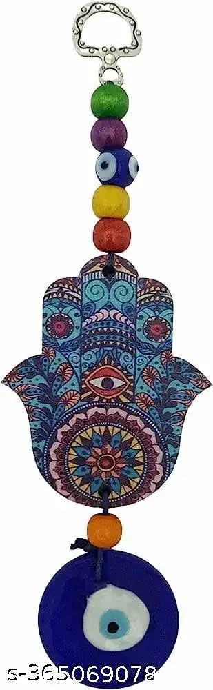 Vinjos Vastu Crafts Vastu Feng Shui Hansa Evil Eye Hanging  Protection Good luck Charm and Wisdom Statue Metal and Glass in Multicolor ( 7 inches )