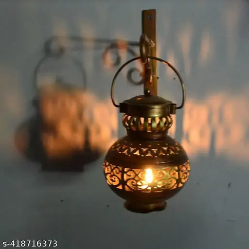 Kalash with Stand Tealight Candle Holder - Tea Light Candle Stand Decorative Home Decoration Items for Living Room Netted Style