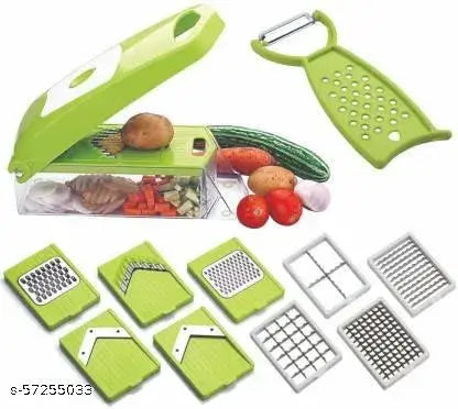 Vegetable & Fruit Chopper (1 UNIT OF NICER DICER WITH 12 BLADES) Vegetable & Fruit Grater & Slicer Vegetable Slicer  (1)