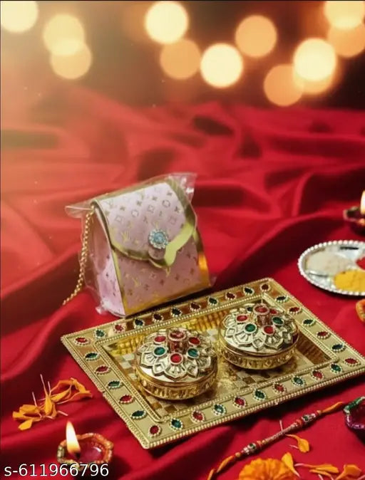 Bhaiya dooj thali with roli chawal