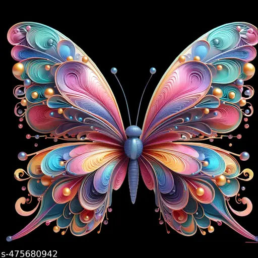 Vastu Green Parrot Self Adhesive Paper Wall Sticker Poster - (Multicolour), Beautiful Flower & Parrot Rangoli New Modern Art & Trendy Wall Stickers for Living Room, Bedroom and Home Decoration, Size- Large 32X48 cm