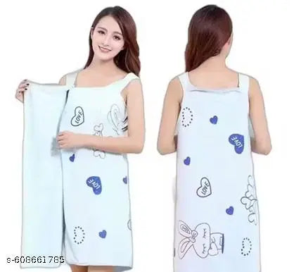 Microfiber Bathrobe/Bath Towel/Magic Towel/Beach Dress/Beach and Spa Bathrobe for Girls & Women 300 GSM - (Pack of 1, multi )