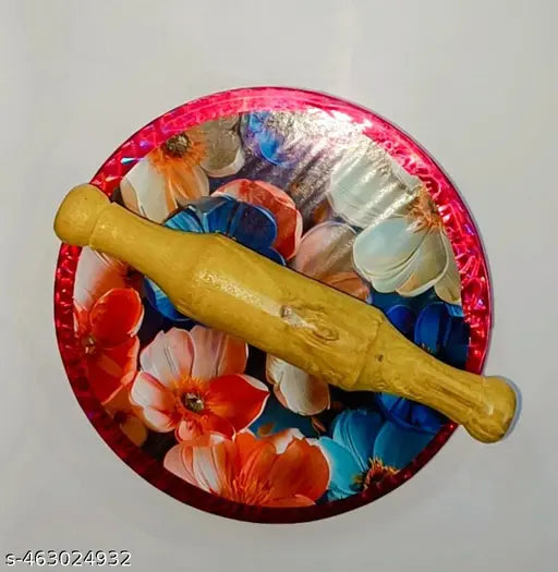 SUTEKI Wooden kids kitchen set with chakla belan